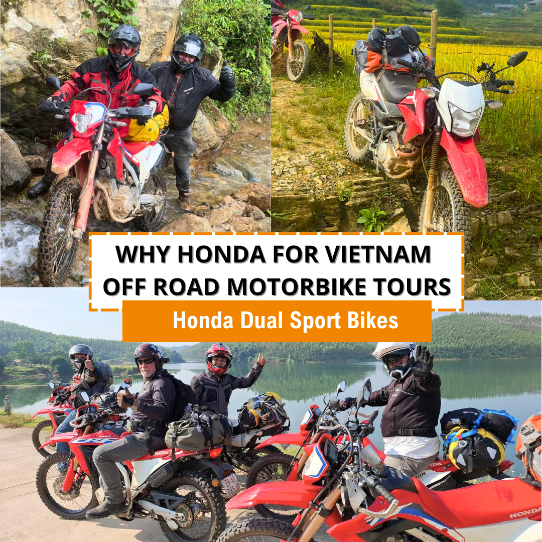 honda are mostly use for vietnam off road motorbike tours