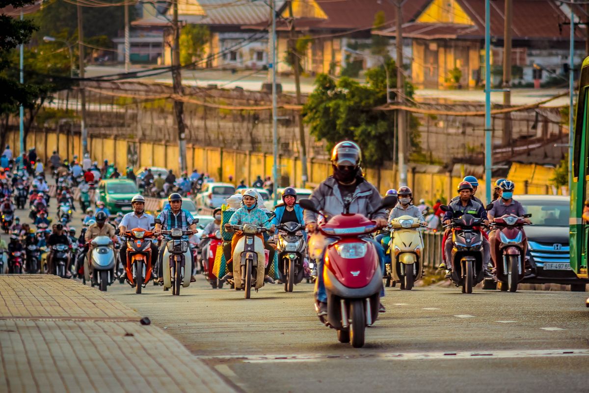 honda motorbike is commonly seen in Vietnam